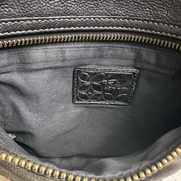 Fossil Crossbody bag in soft Black leather and brass hardware . - Picture 5 of 16